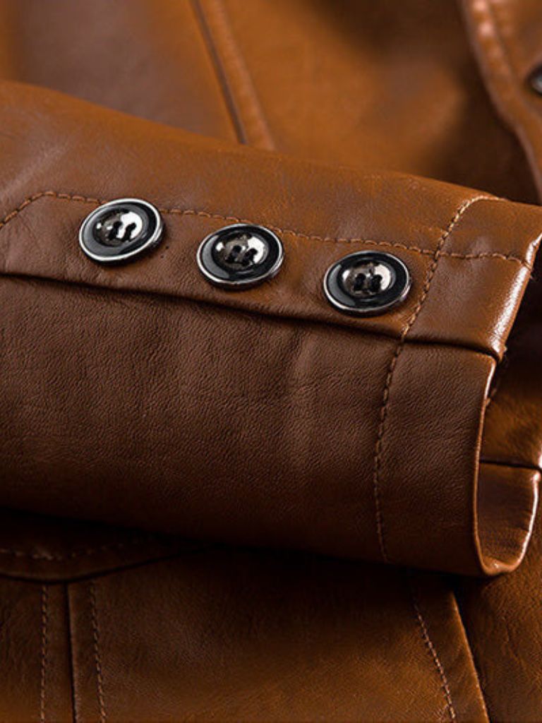 Bold Caramel Leather Jacket - Manly Man