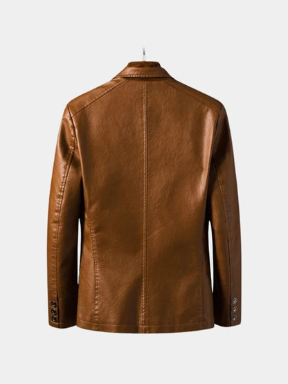 Bold Caramel Leather Jacket - Manly Man
