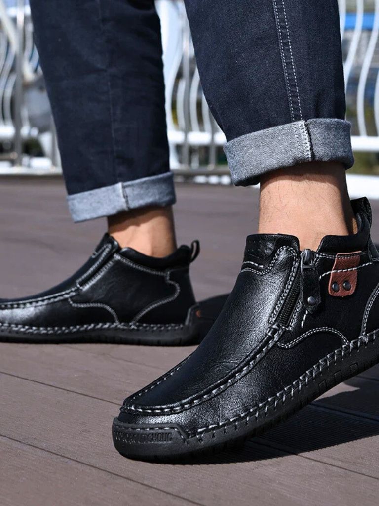 Botas de cuero valientes - Hombre varonil