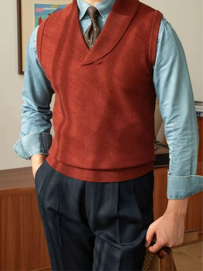 British Knit Vest Waistcoat - Manly Man
