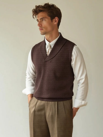 British Knit Vest Waistcoat - Manly Man