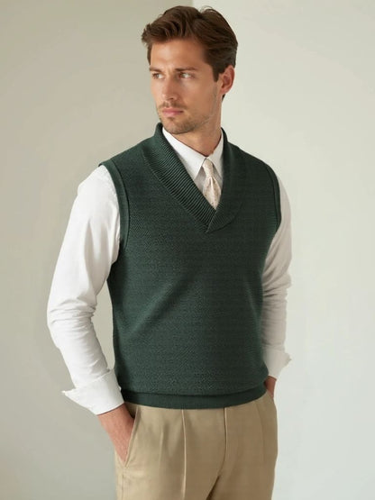 British Knit Vest Waistcoat - Manly Man