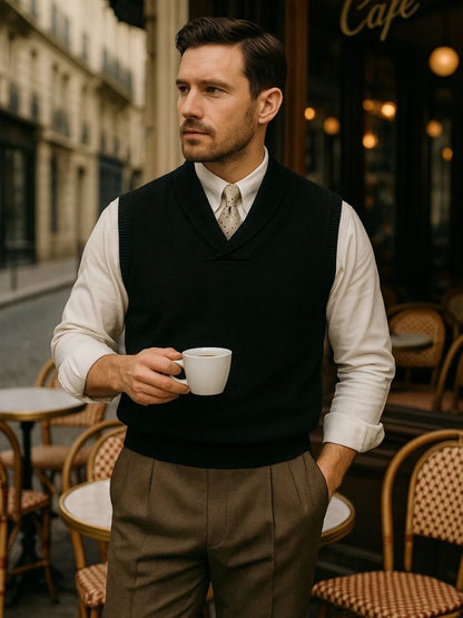 British Knit Vest Waistcoat - Manly Man