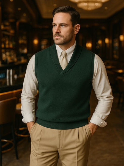 British Knit Vest Waistcoat - Manly Man