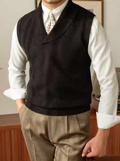 British Knit Vest Waistcoat - Manly Man