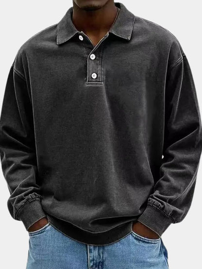 Canyon Mist Long Sleeve Polo Shirt – Manly Man