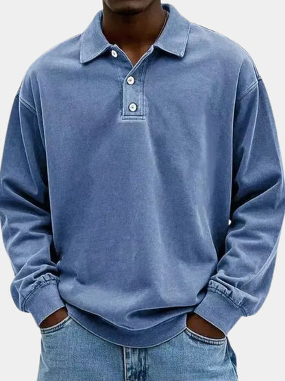 Canyon Mist Long Sleeve Polo Shirt – Manly Man