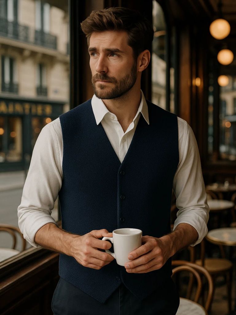 Cashmere Cardigan Vest  - Manly Man