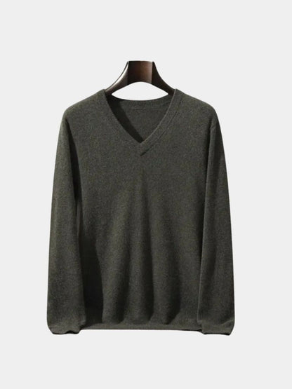 Cashmere V Neck Knitwear Sweater - Manly Man
