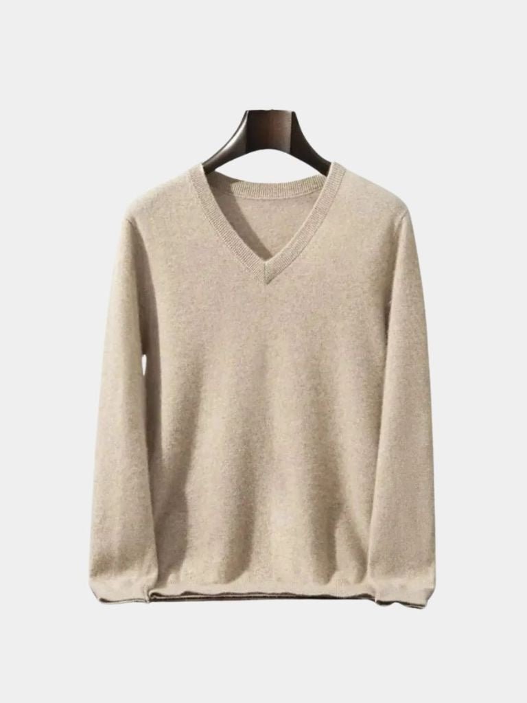 Cashmere V Neck Knitwear Sweater - Manly Man