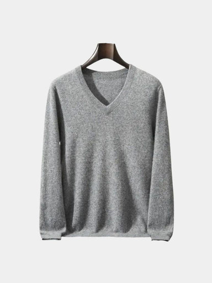 Cashmere V Neck Knitwear Sweater - Manly Man