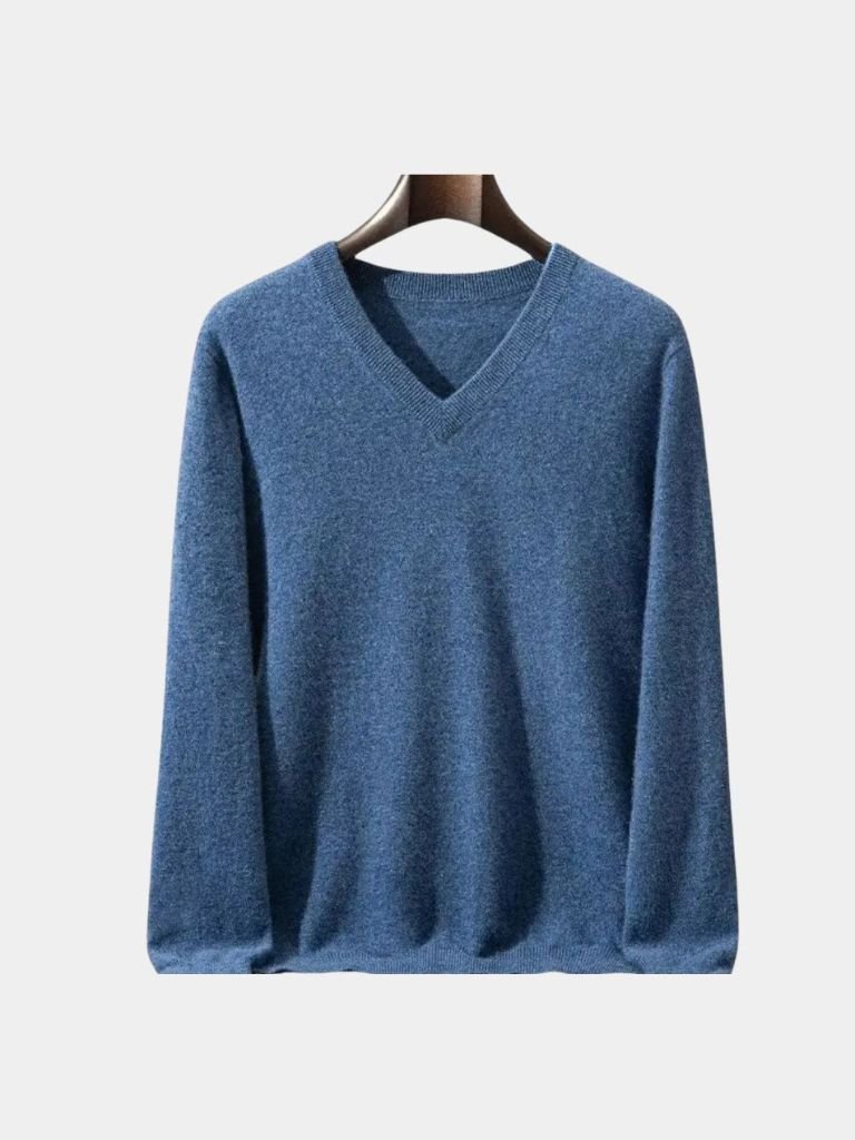 Cashmere V Neck Knitwear Sweater - Manly Man