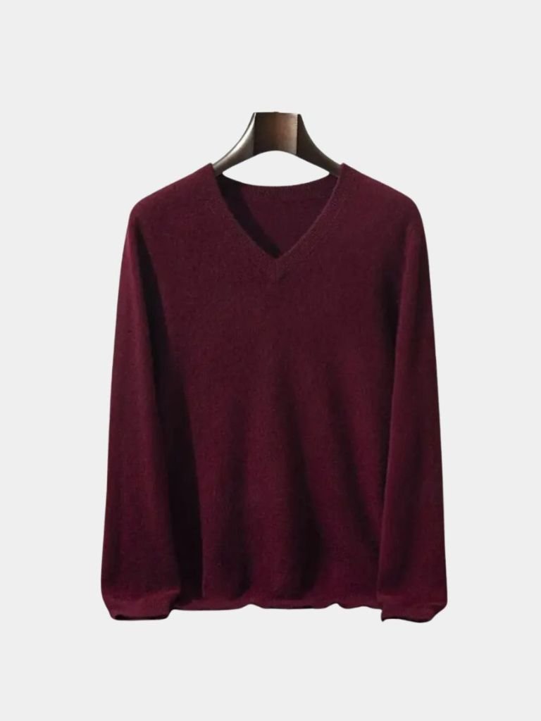 Cashmere V Neck Knitwear Sweater - Manly Man