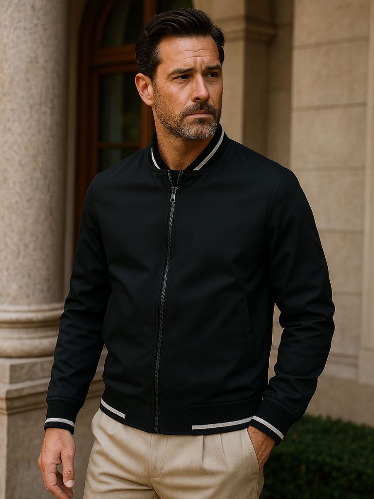 Casual Baseball Bomber Jacket - Manly Man