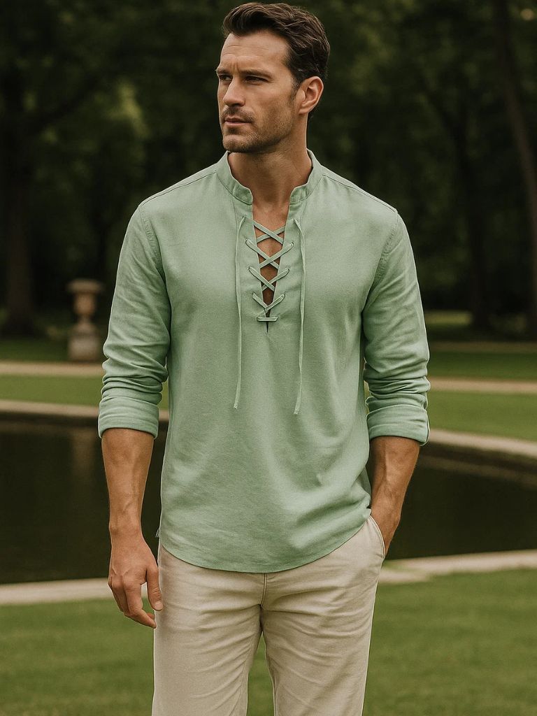 Casual Blouse Long Sleeve T-Shirt - Manly Man