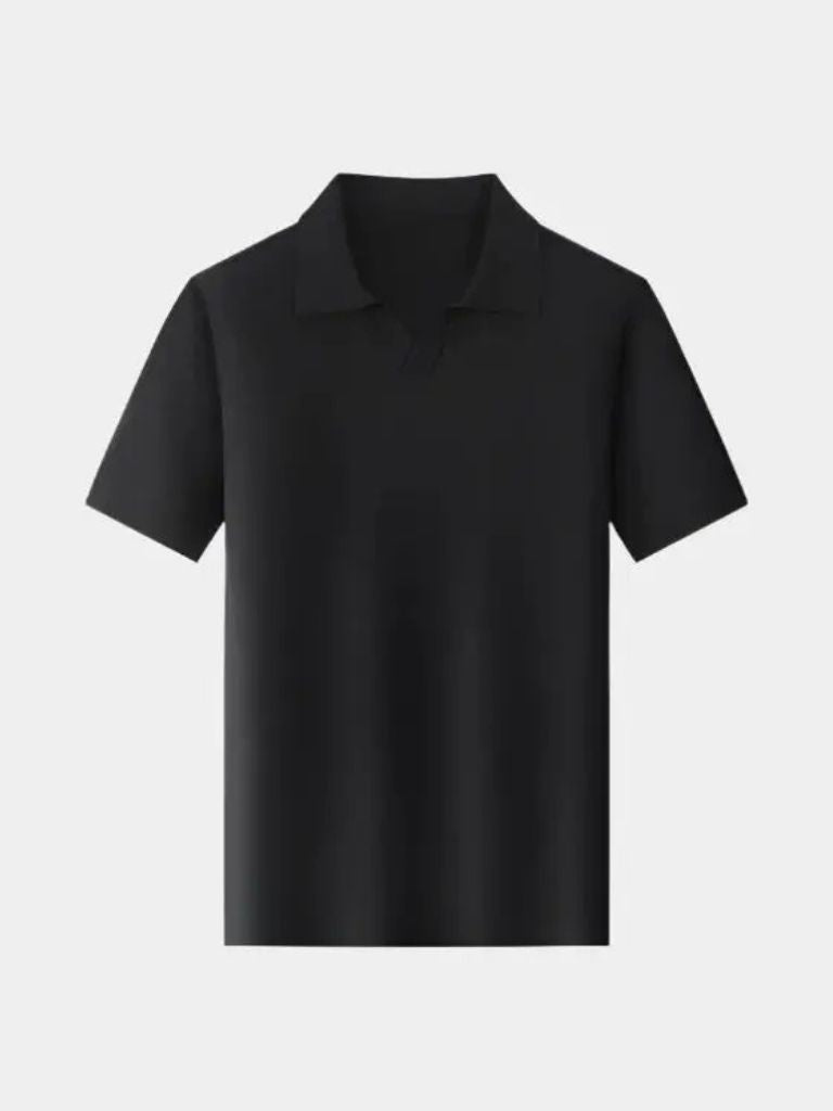 Casual Buttonless Knit Polo Shirt - Manly Man