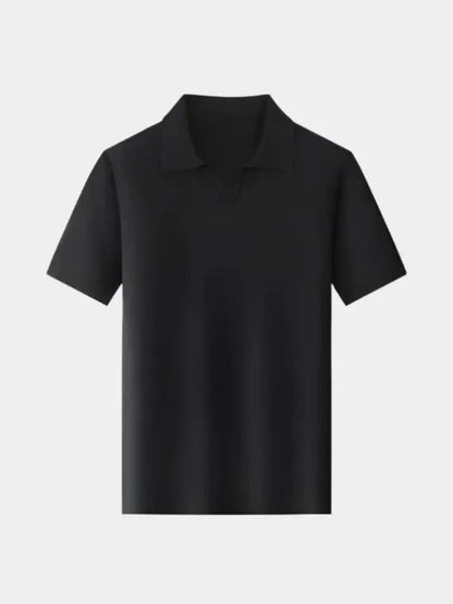 Casual Buttonless Knit Polo Shirt - Manly Man