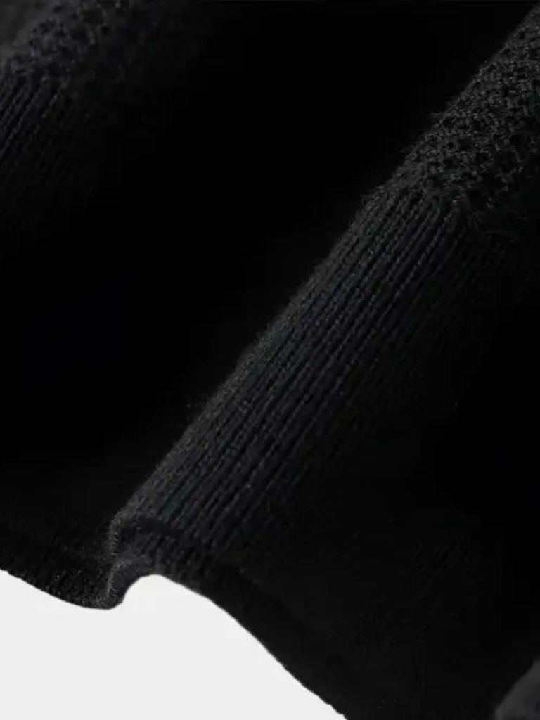 Casual Buttonless Knit Polo Shirt - Manly Man