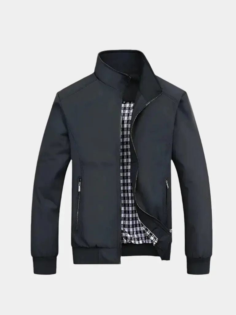 Casual Solid Bomber Jacket - Manly Man
