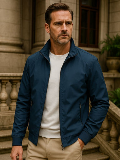 Casual Solid Bomber Jacket - Manly Man