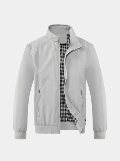Casual Solid Bomber Jacket - Manly Man