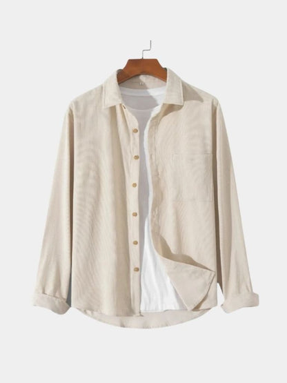 Casual Solid Corduroy Shirt - Manly Man