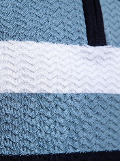 Classic Fit Quarter Zip Business Casual Short Sleeves Polo - Manly Man