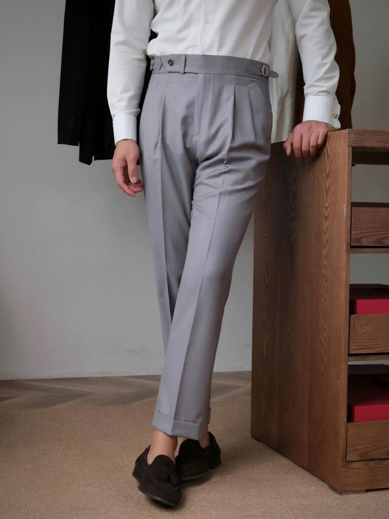 Classic Genova Sidetab Trousers - Manly Man