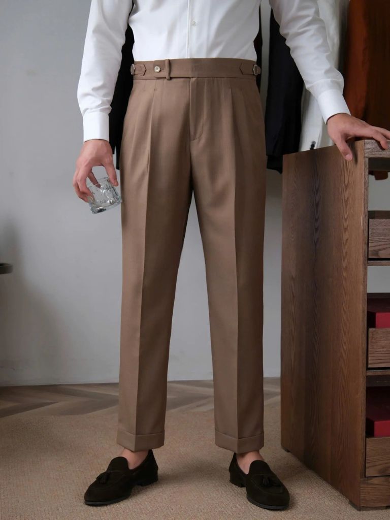 Classic Genova Sidetab Trousers - Manly Man