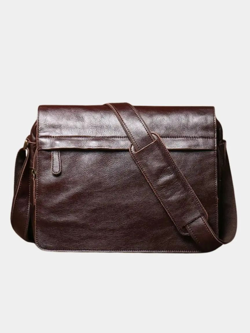 Klassische Messenger-Ledertasche - Manly Man