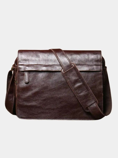 Klassische Messenger-Ledertasche - Manly Man