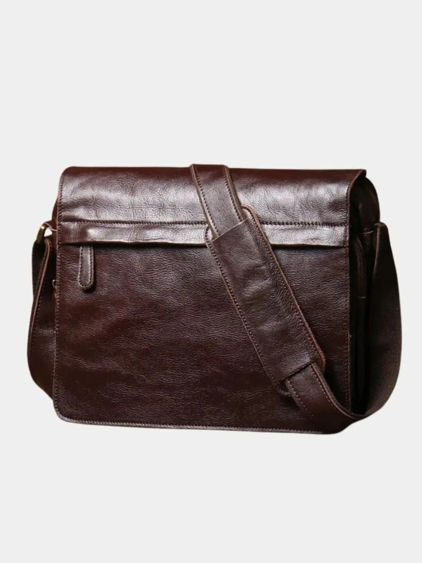 Klassische Messenger-Ledertasche - Manly Man