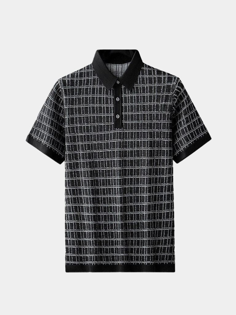 Classic Noir Knit Polo Shirt - Manly Man
