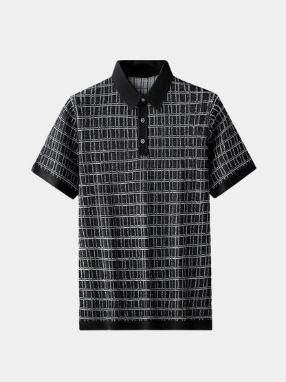 Classic Noir Knit Polo Shirt - Manly Man
