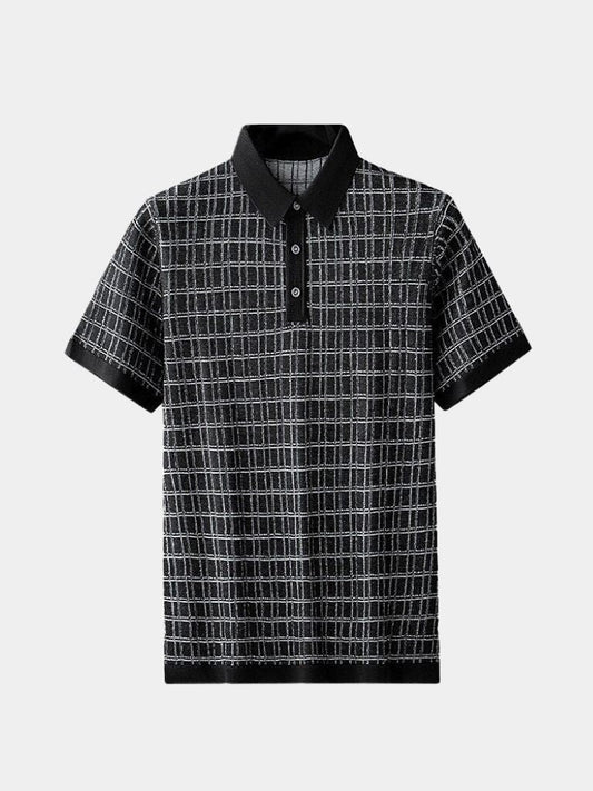 Classic Noir Knit Polo Shirt - Manly Man