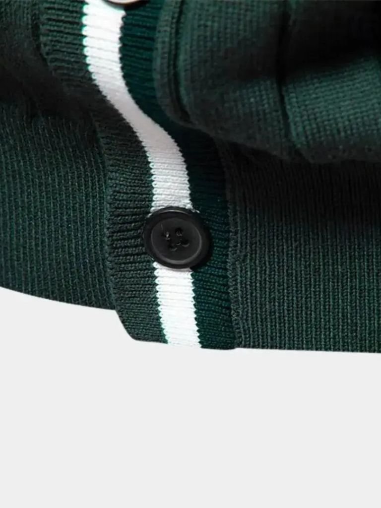 Cotton Button-Up Cardigan Sweater - Manly Man