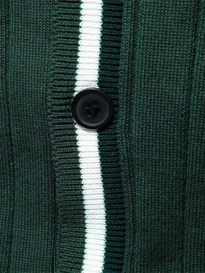 Cotton Button-Up Cardigan Sweater - Manly Man