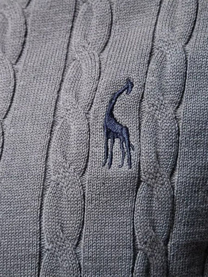 Cotton  Crew Neck Pullover Sweater - Manly Man