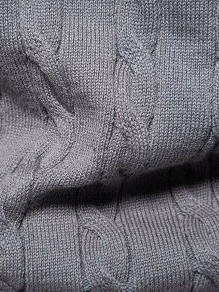 Cotton  Crew Neck Pullover Sweater - Manly Man