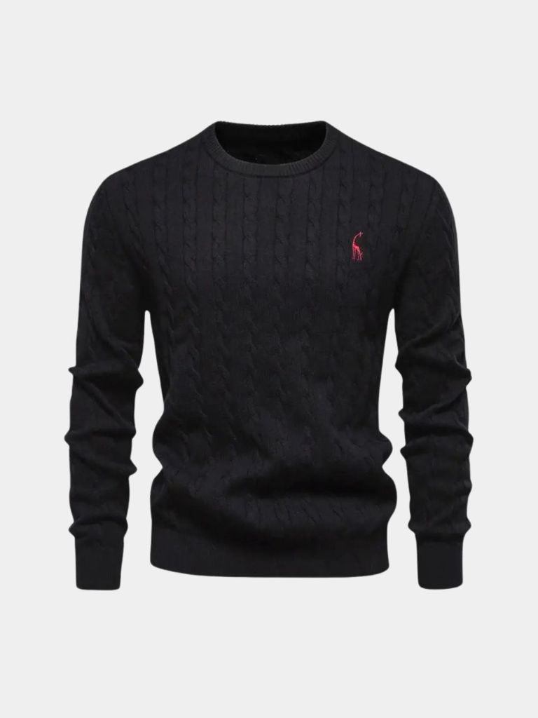 Cotton  Crew Neck Pullover Sweater - Manly Man
