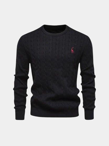 Cotton  Crew Neck Pullover Sweater - Manly Man