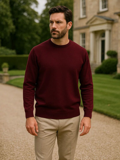 Crew Neck Knitwear Pullover Sweater - Manly Man