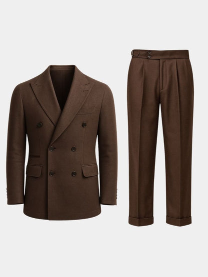 Dark Brown Garbadine Suit - Manly Man