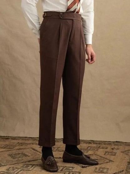 Dark Brown Garbadine Suit - Manly Man