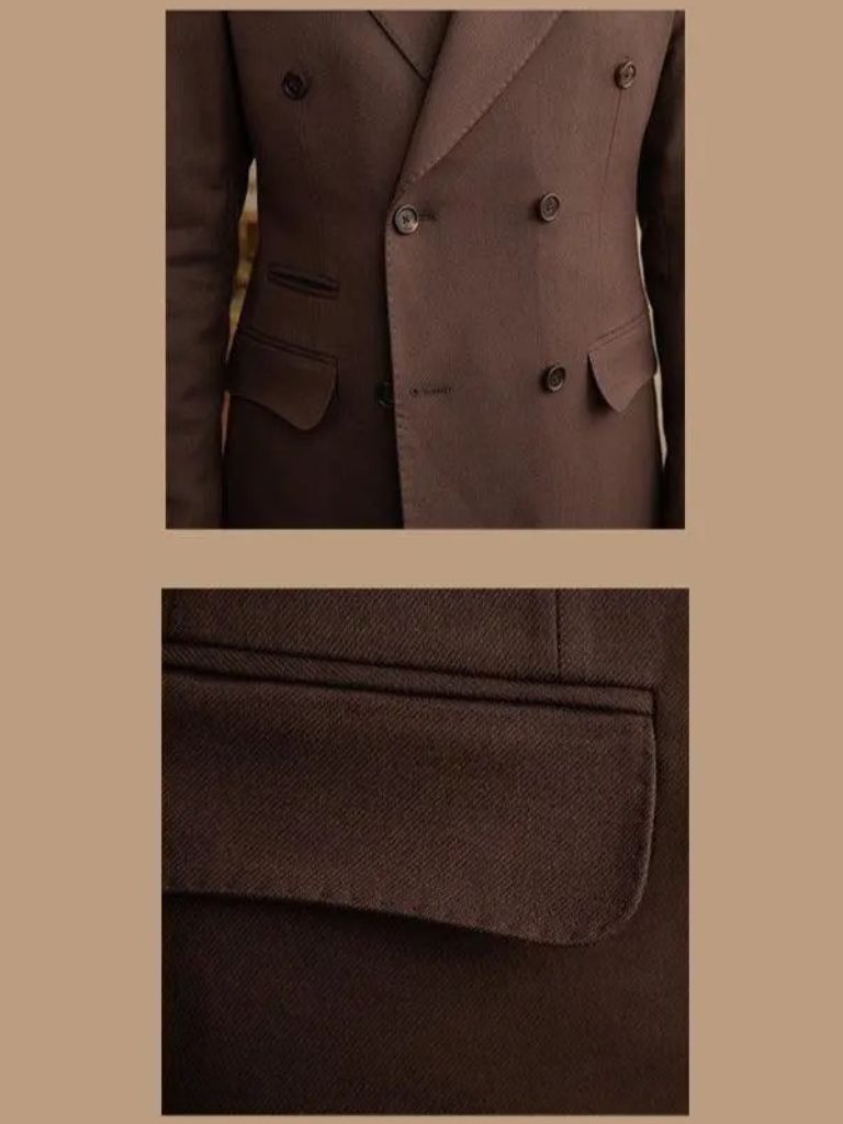 Dark Brown Garbadine Suit - Manly Man