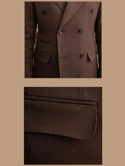 Dark Brown Garbadine Suit - Manly Man