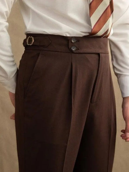 Dark Brown Garbadine Suit - Manly Man