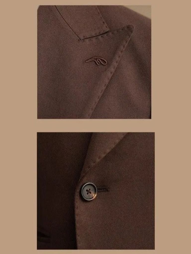 Dark Brown Garbadine Suit - Manly Man