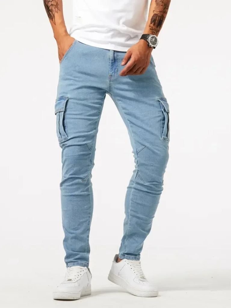 Denim Jeans Cargo Trousers - Manly Man