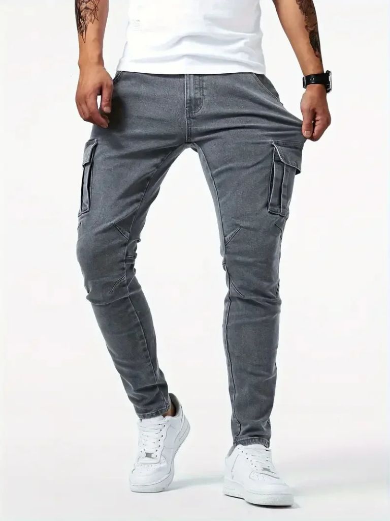 Denim Jeans Cargo Trousers - Manly Man